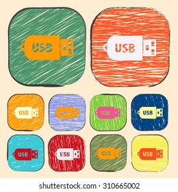 vector illustration of computer technology modern icon