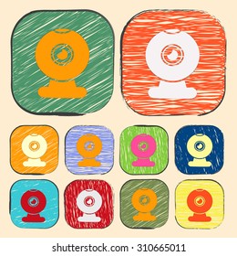 vector illustration of computer technology modern icon