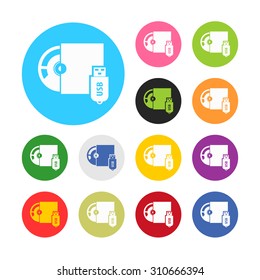 vector illustration of computer technology modern icon