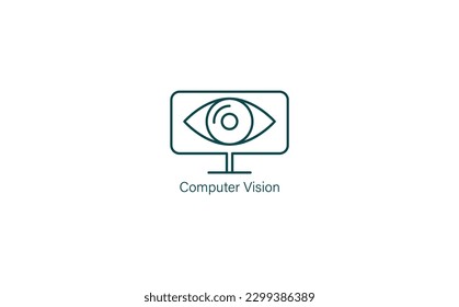 Vector Illustration of Computer Vision: Seeing the World Through Digital Eyes