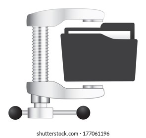 Vector illustration of  computer zip folder icon