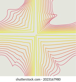 Vector illustration of concatenated abstract lines