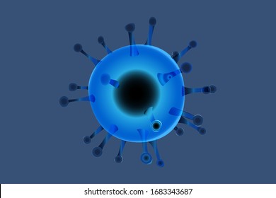 vector illustration of the Concept of the 2019 virus-nCoV. COVID - 19