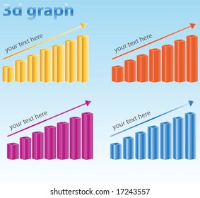 Vector illustration concept 3d graph