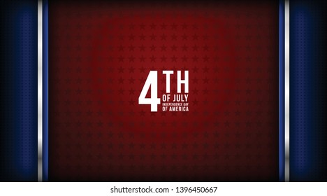 Vector illustration concept of 4th of july independence day of america background template