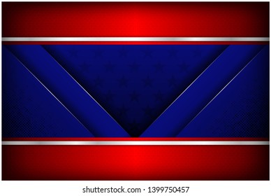 Vector illustration concept of 4th of july independence day of america background template with Abstract creative trendy dynamic modern design
