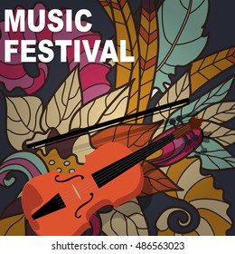 Vector illustration concept of abstract musical background design