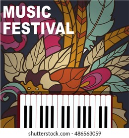 Vector illustration concept of abstract musical background design