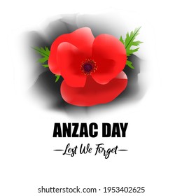 Vector Illustration Concept Anzac Day Poppy Stock Vector (Royalty Free ...