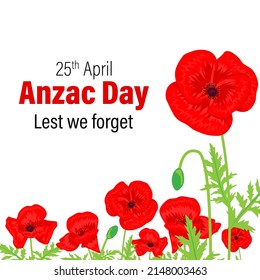 Vector illustration concept of Anzac Day-25th April