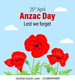 Vector illustration concept of Anzac Day-25th April