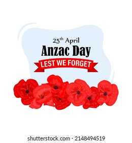 Vector illustration concept of Anzac Day-25th April