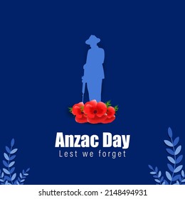 Vector illustration concept of Anzac Day-25th April