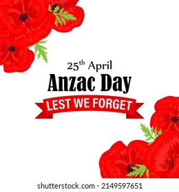 Vector illustration concept of Anzac Day-25th April