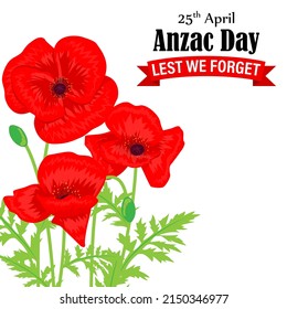 Vector illustration concept of Anzac Day-25th April