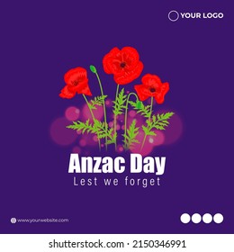 Vector illustration concept of Anzac Day-25th April