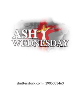 vector illustration of concept for Ash Wednesday wishes greeting , banner, poster