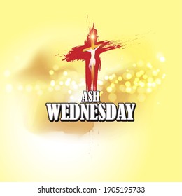 vector illustration of concept for Ash Wednesday wishes greeting , banner, poster