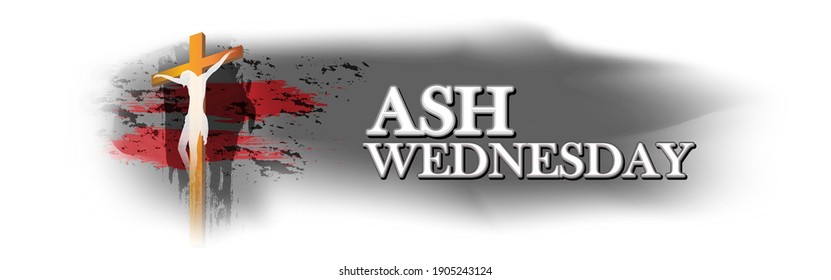 vector illustration of concept for Ash Wednesday wishes greeting , banner, poster