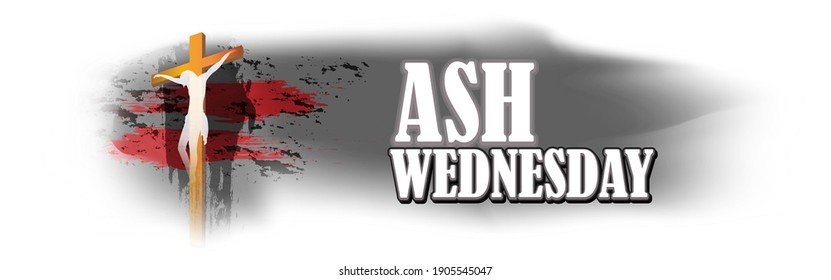 vector illustration of concept for Ash Wednesday wishes greeting , banner, poster
