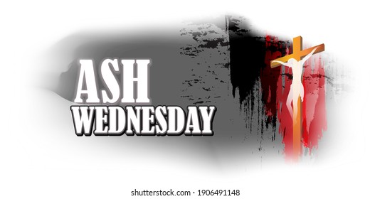 vector illustration of concept for Ash Wednesday wishes greeting , banner, poster