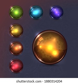 Vector illustration concept Aura and chakras.