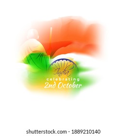 VECTOR ILLUSTRATION OF CONCEPT BANNER FOR HAPPY GANDHI JAYANTI, 2 OCTOBER, INDIAN FLAG TRICOLOUR 