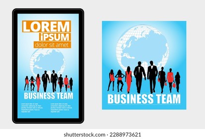 Vector illustration concept of business people. Easy to use for website, banner, landing page, brochure, print, mobile, app, poster.