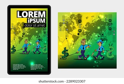 Vector illustration concept of business people. Easy to use for website, banner, landing page, brochure, print, mobile, app, poster.