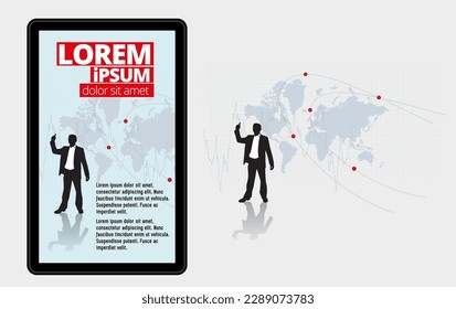 Vector illustration concept of business people. Easy to use for website, banner, landing page, brochure, print, mobile, app, poster.