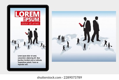 Vector illustration concept of business people. Easy to use for website, banner, landing page, brochure, print, mobile, app, poster.