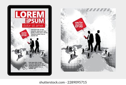 Vector illustration concept of business people. Easy to use for website, banner, landing page, brochure, print, mobile, app, poster.