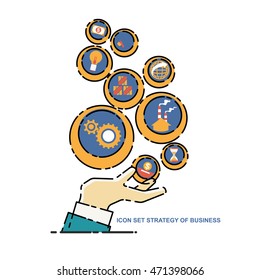 Vector illustration concept for business strategy and industrial planning. Business Plan