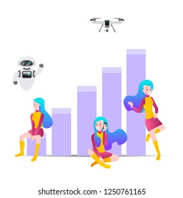 Vector illustration concept of business success, motivation, ambition. Modern flat design for online advertising, business presentations, web banners and much more.