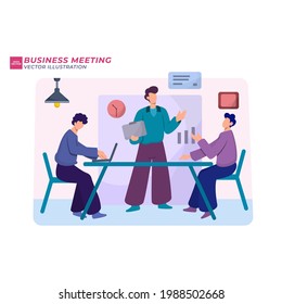 Vector illustration concept of business workflow, time management, planning, task app, teamwork, meeting. Creative flat design for web banner, marketing material, business presentation.