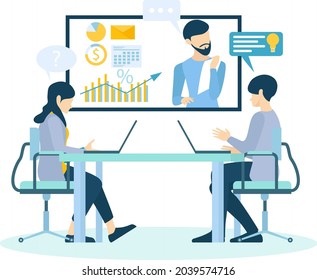 Vector illustration concept of business workflow, time management, planning, task app, teamwork, meeting. Creative flat design for web banner, marketing material, business presentation.