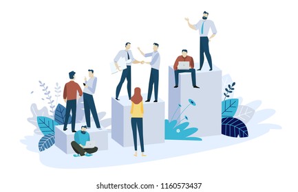 Vector illustration concept of career.
Creative flat design for web banner, marketing material, business presentation, online advertising.