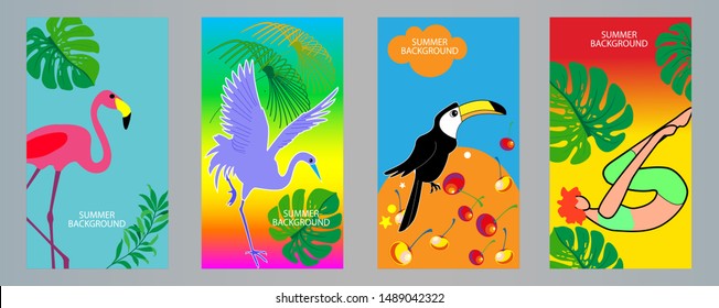 Vector Illustration concept. Colorful relaxation and nature.