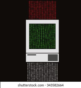 Vector illustration of the concept of cyber hacking