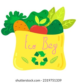 Vector illustration of Concept of ecology, zero waste and sustainability for print ,design, greeting card,sticker,icon.