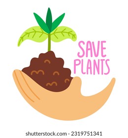 Vector illustration of Concept of ecology, zero waste and sustainability for print ,design, greeting card,sticker,icon.