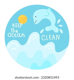 Ilustración vectorial del concepto de ecología, cero residuos y sostenibilidad para impresión, diseño, tarjeta de felicitación, pegatina, ícono.