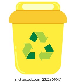 Ilustración vectorial del concepto de ecología, cero residuos y sostenibilidad para impresión, diseño, tarjeta de felicitación, pegatina, ícono.