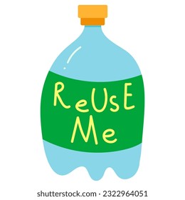 Ilustración vectorial del concepto de ecología, cero residuos y sostenibilidad para impresión, diseño, tarjeta de felicitación, pegatina, ícono.