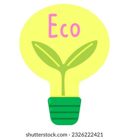 Vector illustration of Concept of ecology, zero waste and sustainability for print ,design, greeting card,sticker,icon.