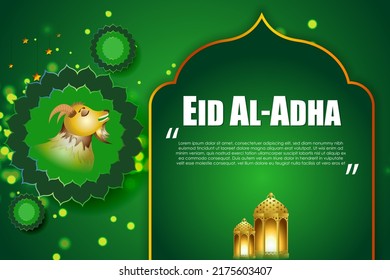 Vector illustration concept of Eid al-Adha greeting