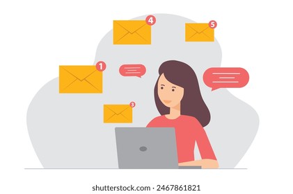 Vector illustration concept of email marketing