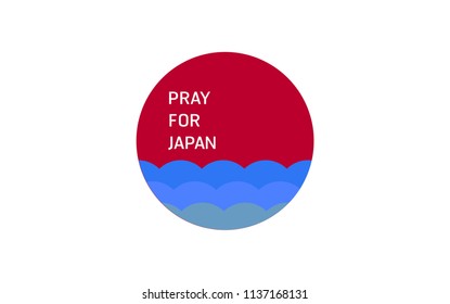 Vector illustration in concept of flood at Japan country. Pray for Japanese at Takatsuki city.