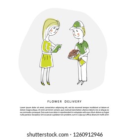 Vector illustration concept of floristic. Creative flat design for web banner, marketing material, business presentation.