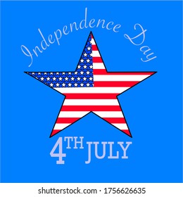 Vector illustration concept Fourth of July.Happy Independence Day.